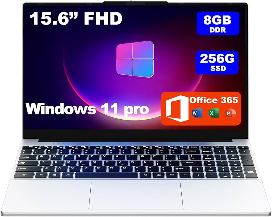 Amazon.com: 15.6-inch laptop,8GB DDR 256GB SSD expandable to 1TB