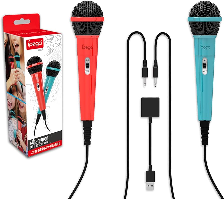 Amazon.co.jp: 【2本セット】Switch用 マイク カラオケマイク 有線