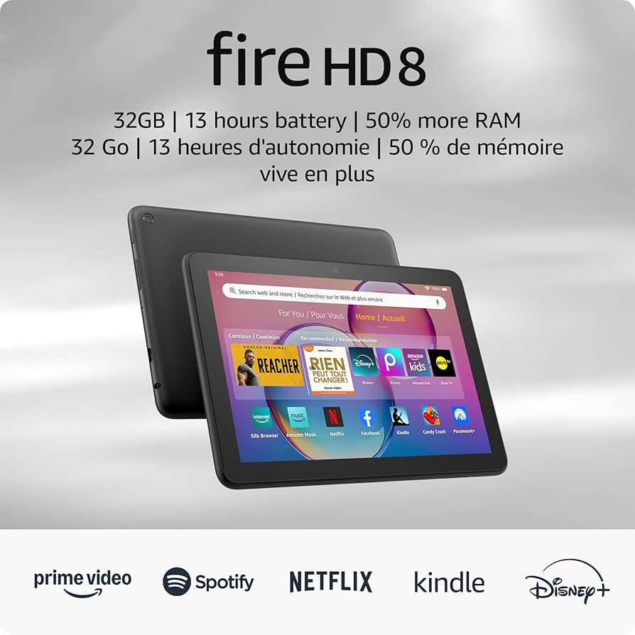 2024 Black Fire HD 8 Tablet, 8