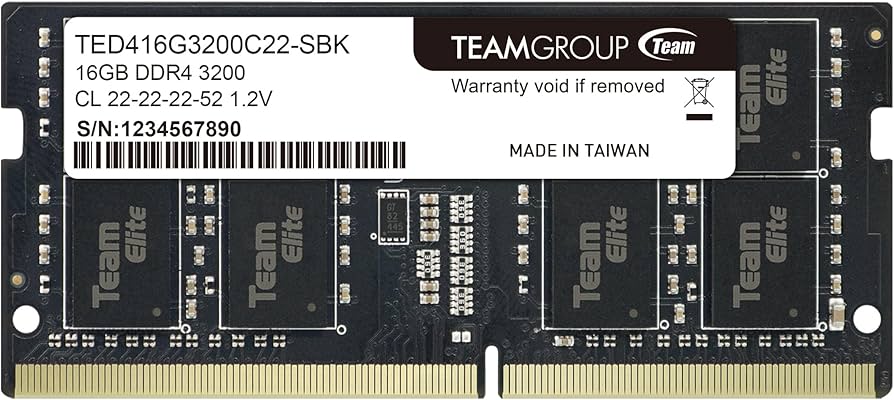 TEAMGROUP Elite DDR4 16GB Single 3200MHz PC4-25600 CL22 Unbuffered