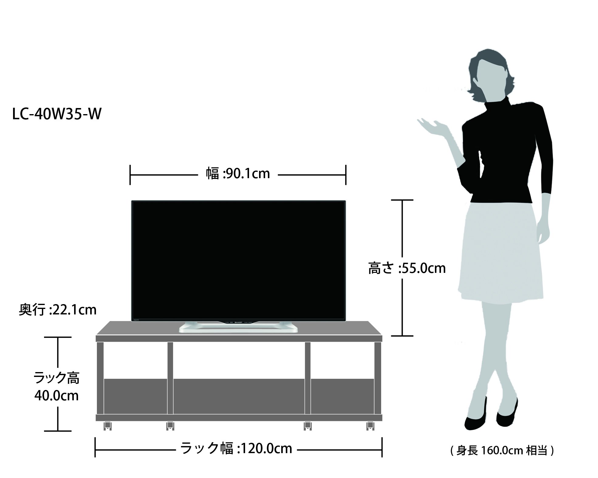Amazon | シャープ フルハイビジョン液晶テレビ アクオス 40型