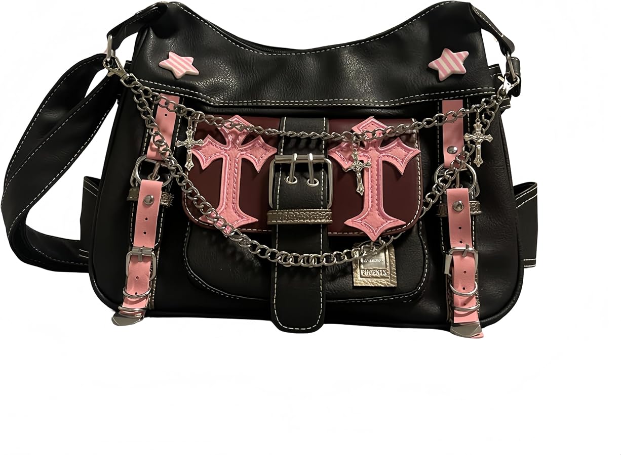 Amazon.com: Y2K Messenger Bag Women Punk Cross Gothic Emo Dark