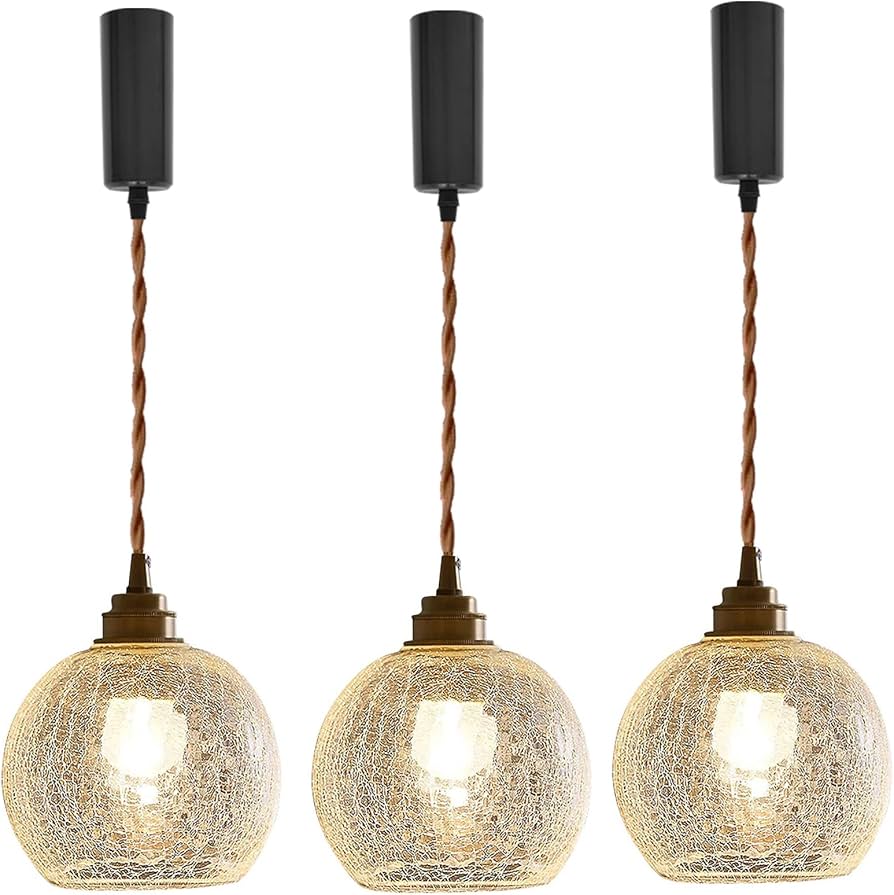 Amazon.co.jp : Kiven 3個パック クラックガラス 真鍮ソケット