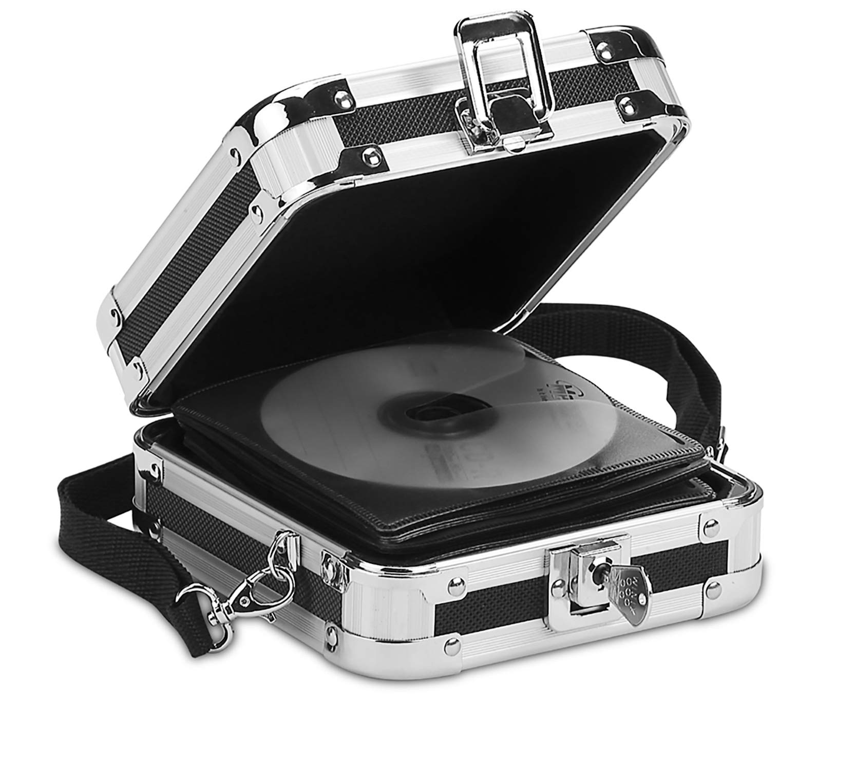 Vaultz Locking CD Wallet, 24 CD Capacity, 2.5 x 6.25 x 7 Inches