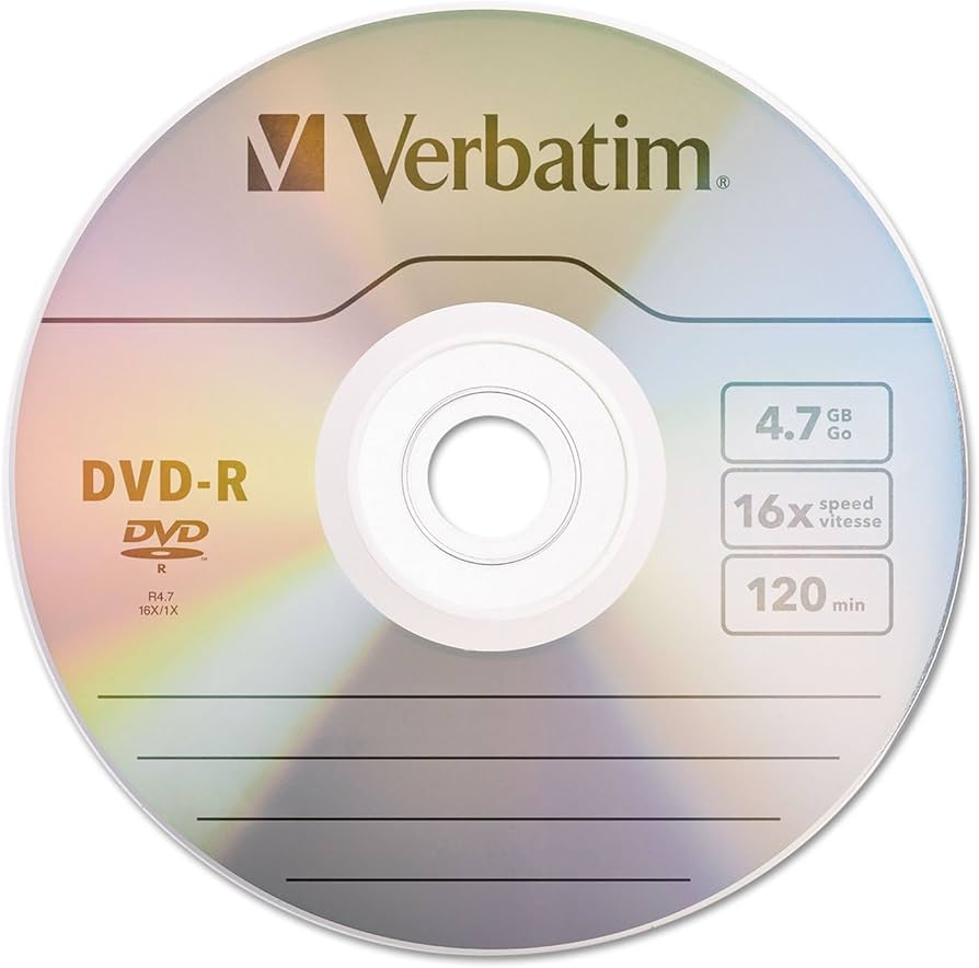 Verbatim DVD-R 4.7GB 16x AZO Recordable Media Disc - 100 Disc