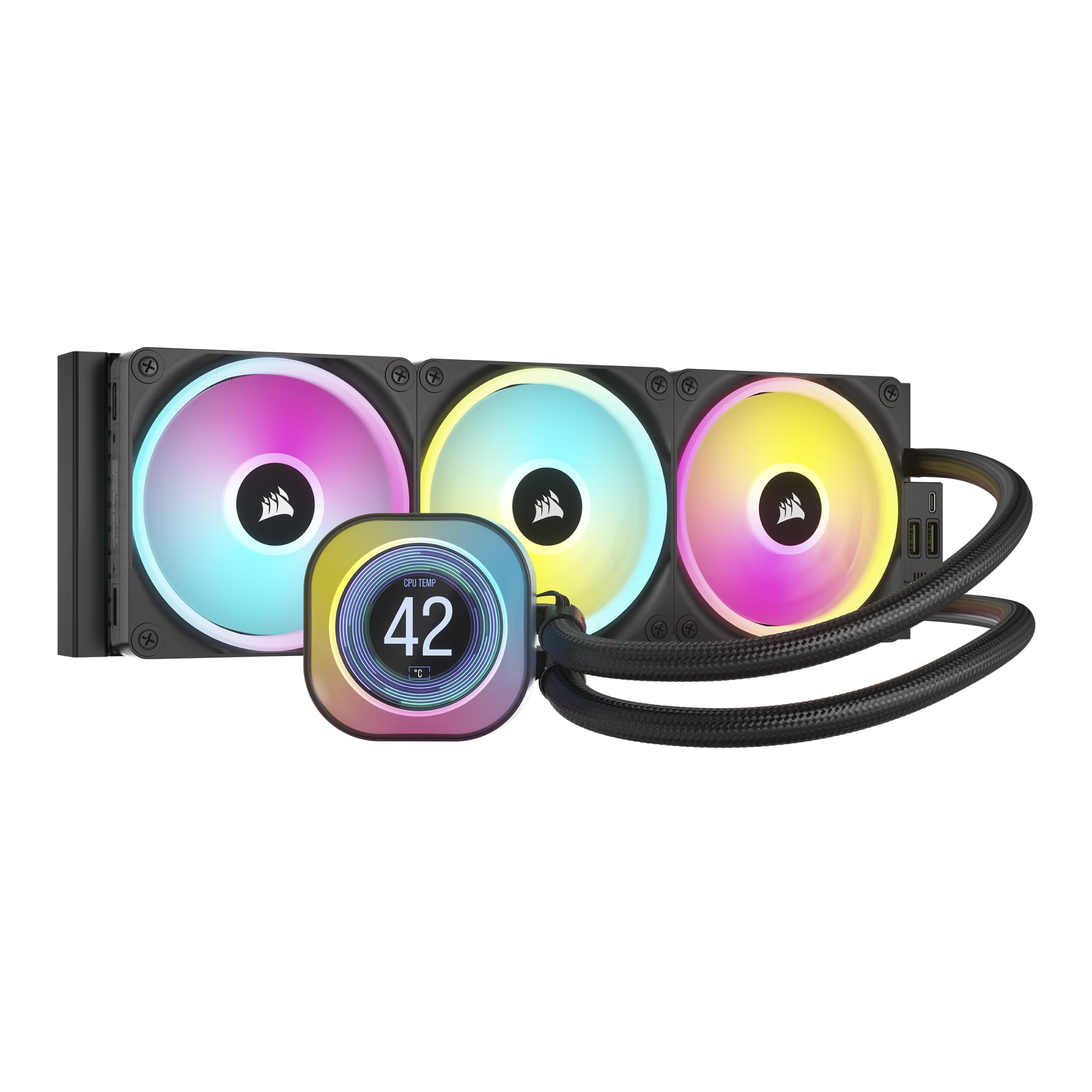 CORSAIR iCUE Link H150i LCD Liquid CPU Cooler - 360mm AIO - QX120
