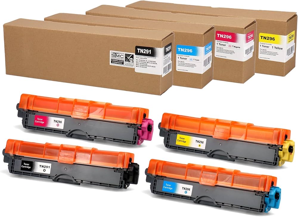 Amazon | ブラザー用 互換 TN-291BK / TN-296C / TN-296M / TN-296Y