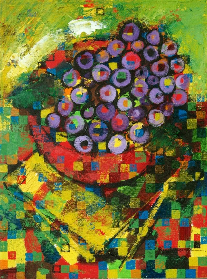 油絵 菅家令子 絵 絵画インテリア額付(青緑＋金色の枠) F4-071612女性