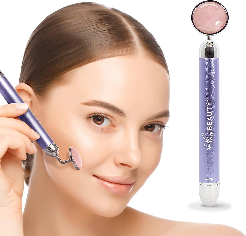 Amazon.com: Rose Quartz Face Massager Tool, Electric Face Roller