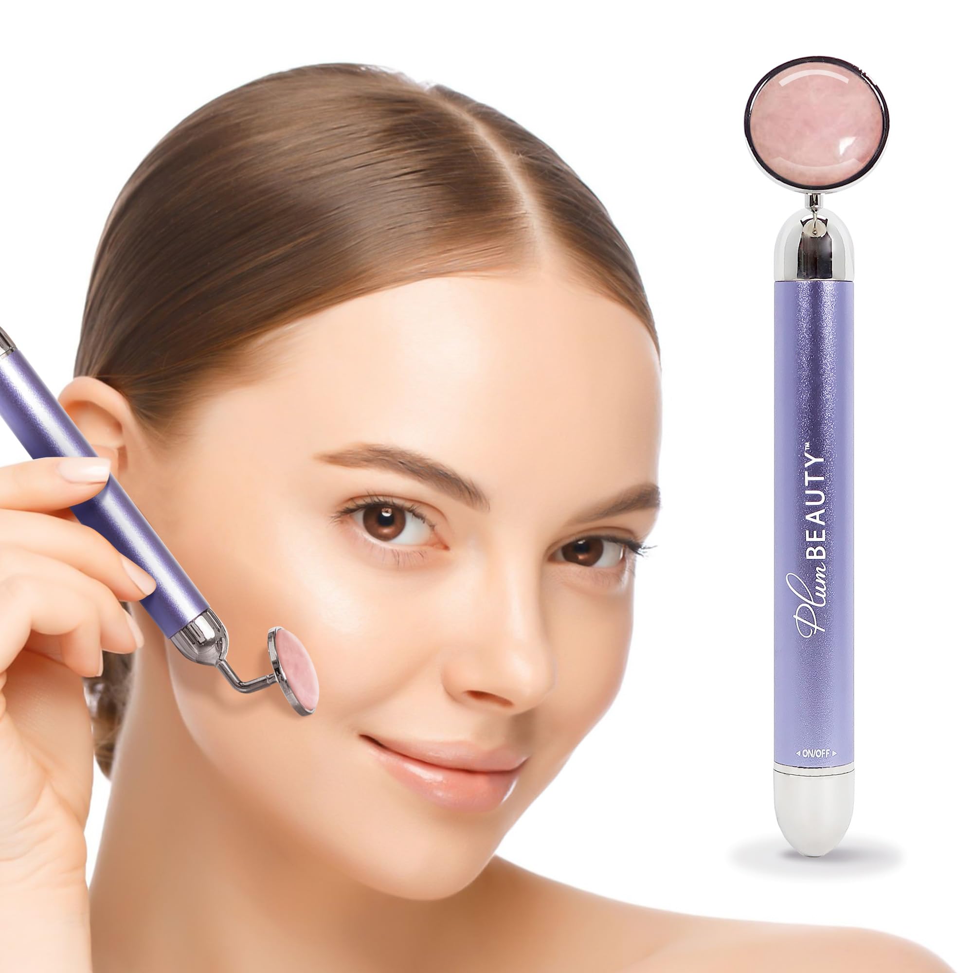 Amazon.com: Rose Quartz Face Massager Tool, Electric Face Roller