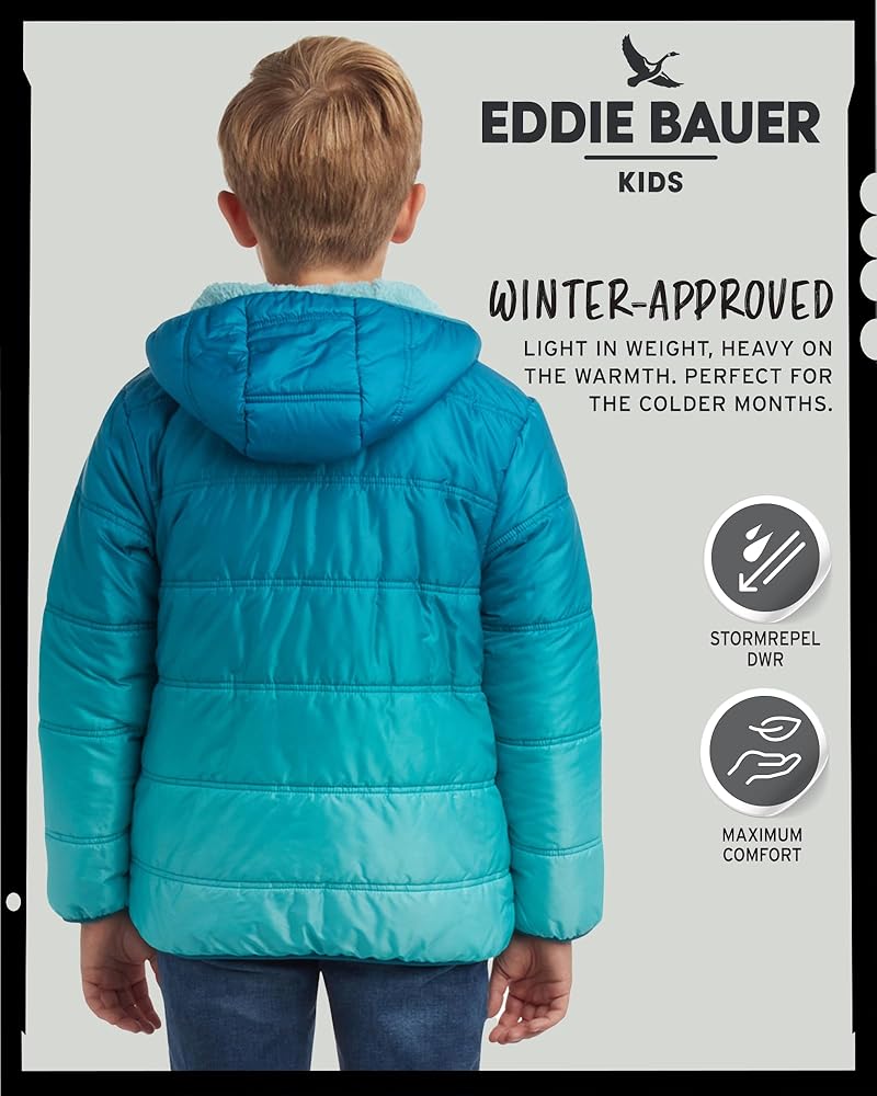 Amazon.com: Eddie Bauer Boys' Reversible Jacket - Waterproof