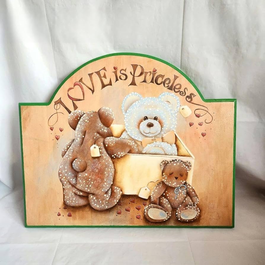 Amazon.co.jp: トールペイント作品壁掛け飾りくまさん : DIY・工具