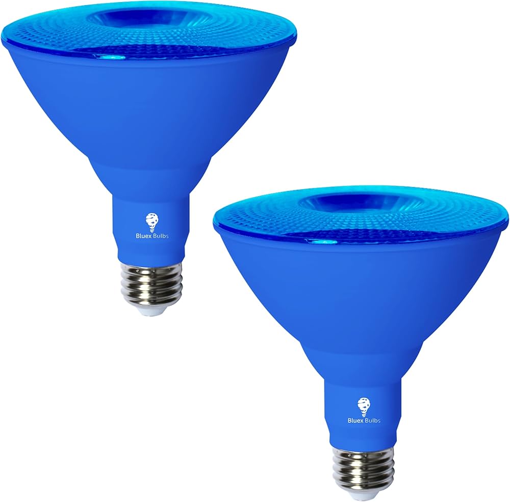 Bluex Bulbs 2 Pack BlueX LED Par38 Flood Blue Light Bulb - 18W