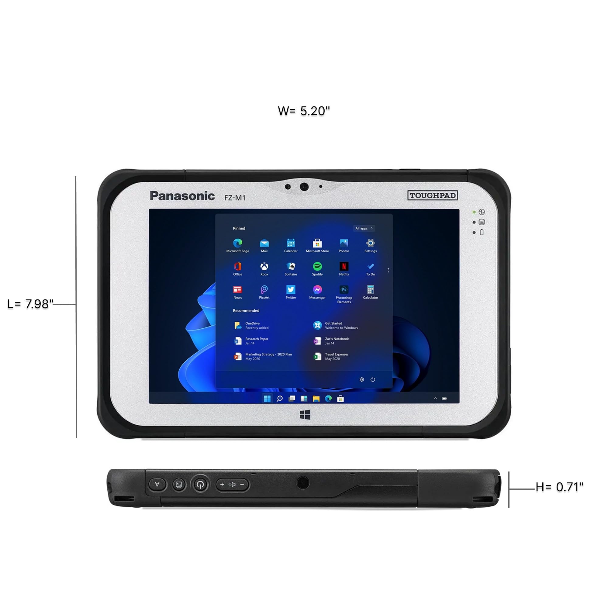 Amazon.com: Panasonic Toughpad FZ-M1 MK3, Rugged Tablet, 7'' WXGA