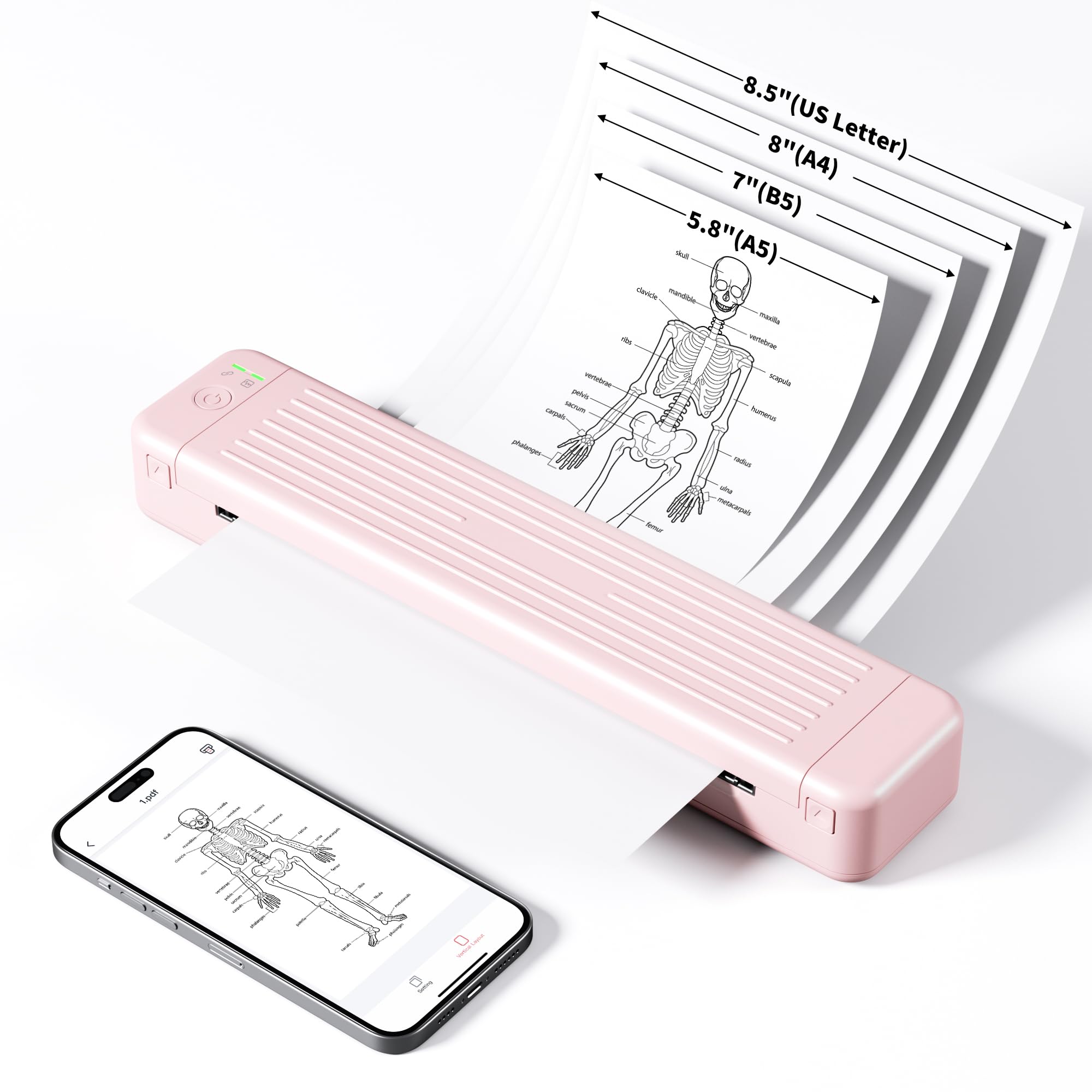 Amazon.co.jp: Itari P831 モバイルプリンター A4 ミニプリンター携帯