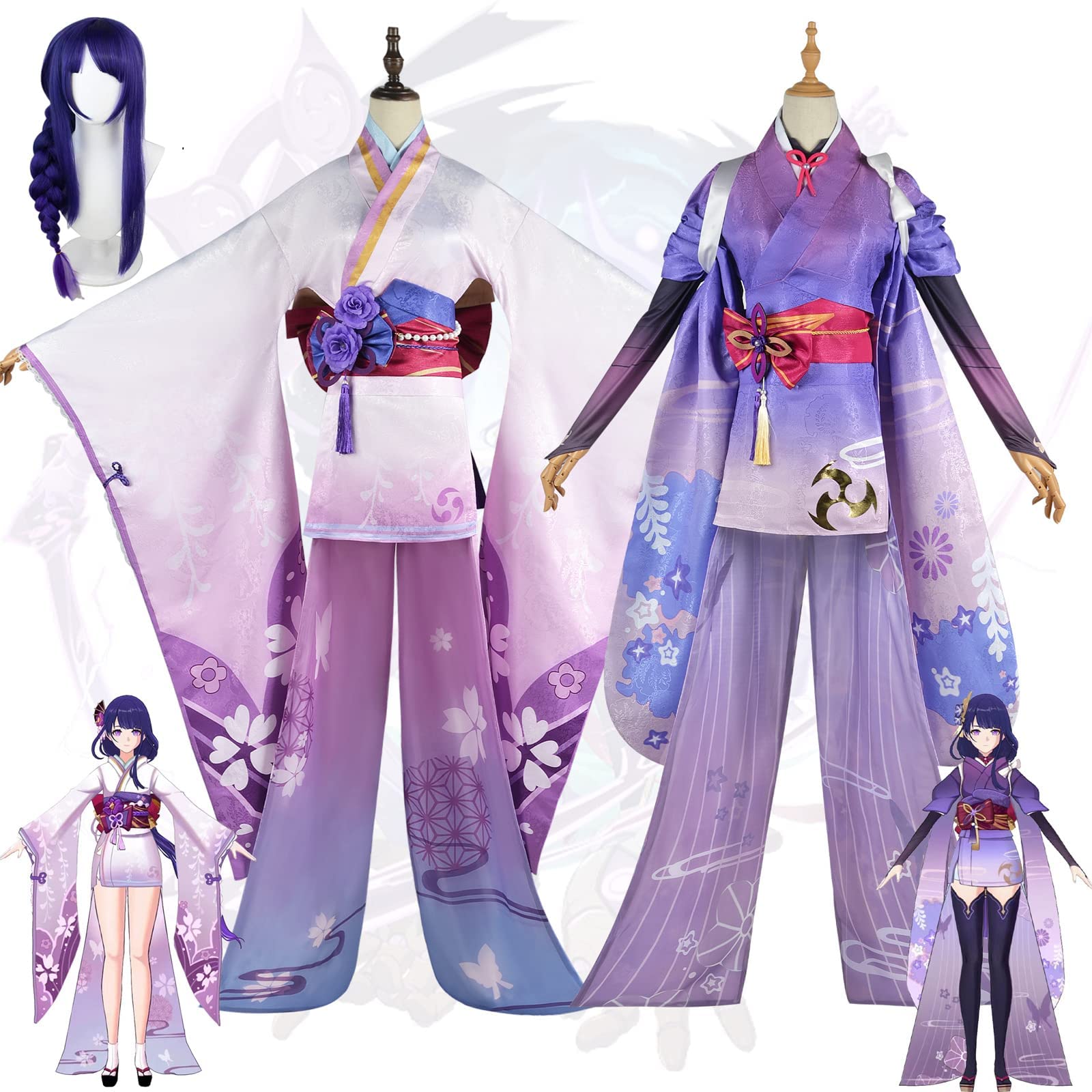 Amazon.co.jp: HIIP 原神 コスプレ 雷電将軍 コスプレ衣装 ウィッグ