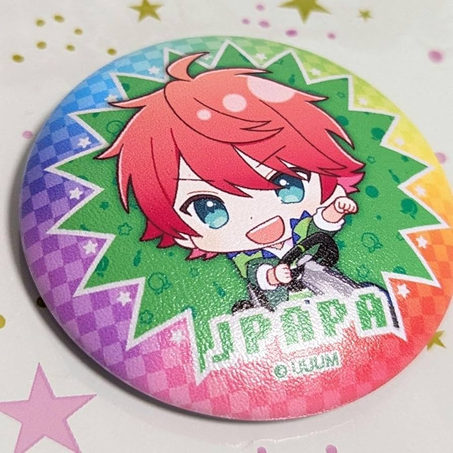 Amazon | からぴち ラウンドワン 缶バッジ じゃぱぱ るな X | バッジ