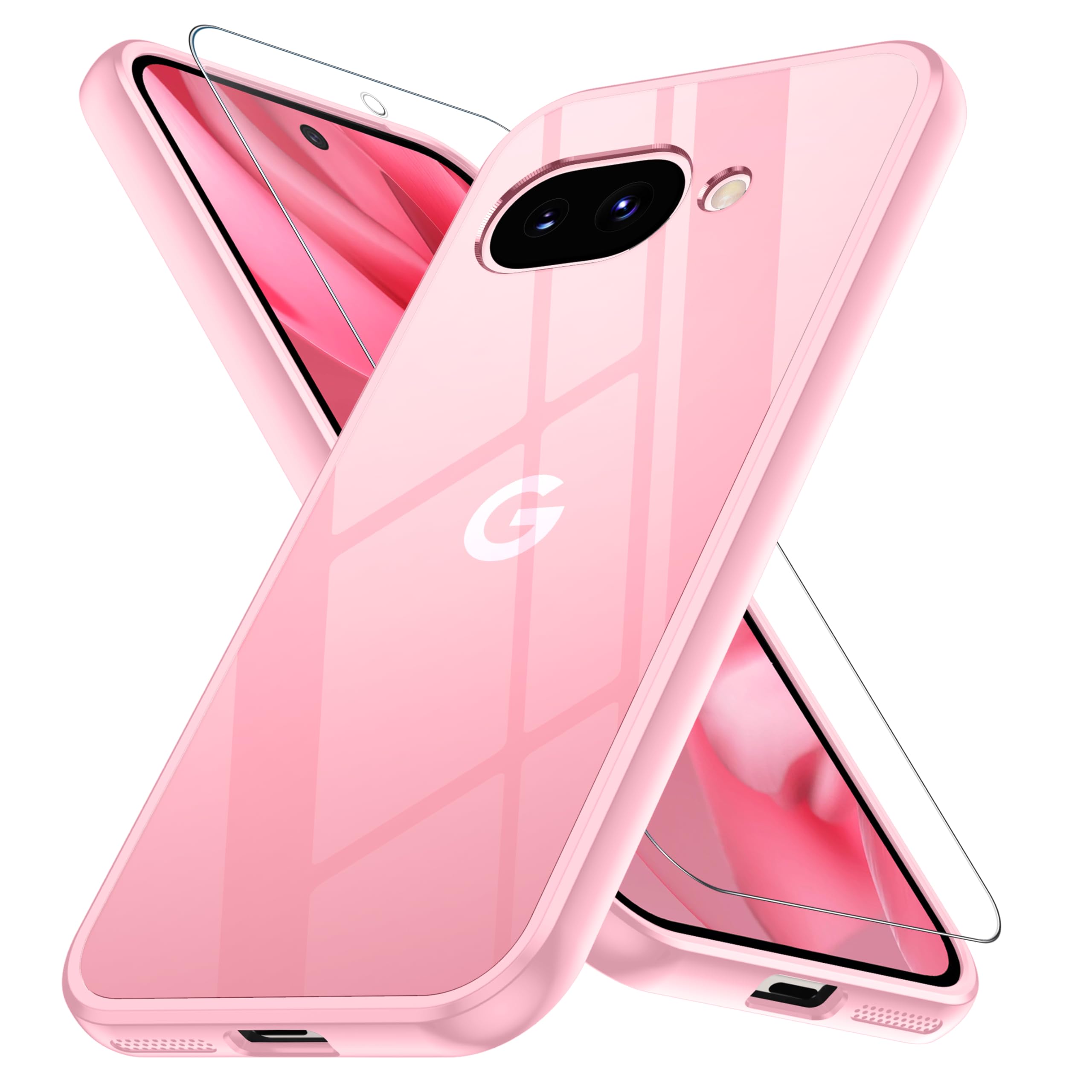 Amazon.co.jp: Google Pixel 9a 用ケース ピンク 黄変防止 グーグル