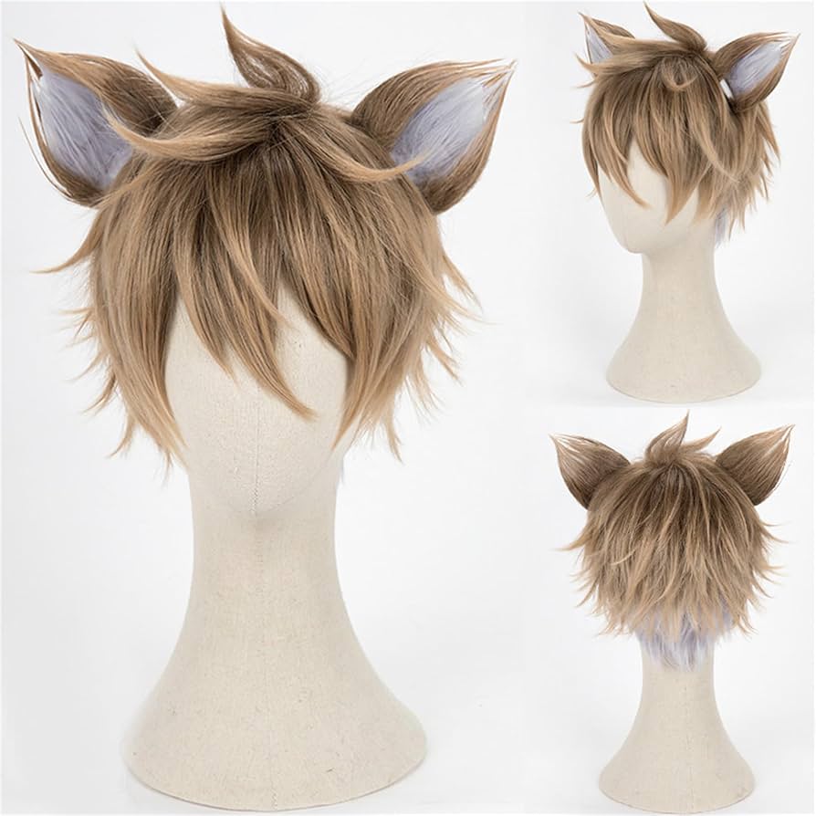 Amazon.co.jp: 【Azuiblc】ツイステ ラギー・ブッチ コスプレ ウィッグ