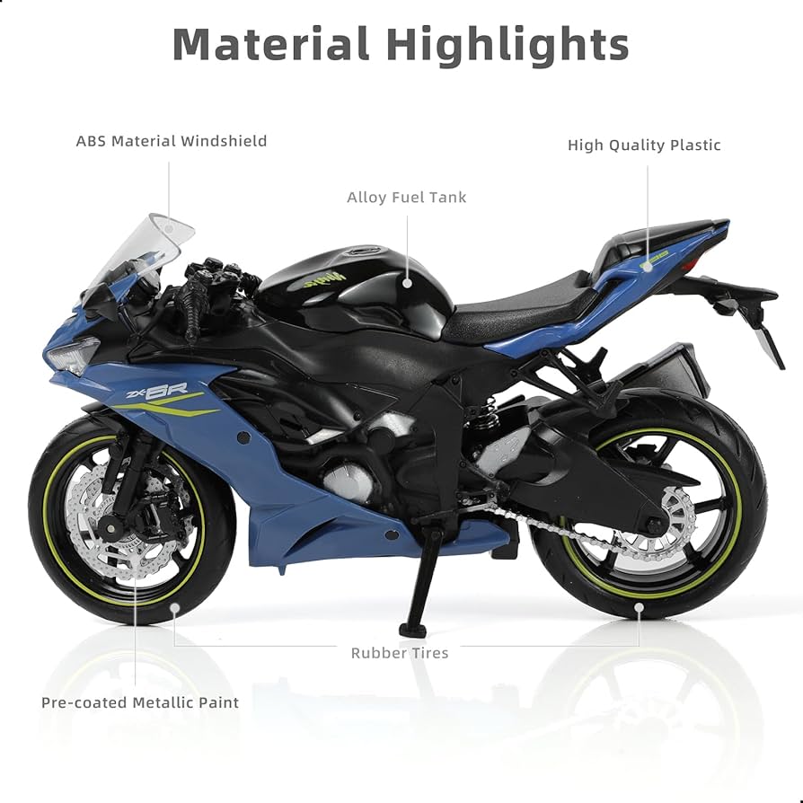 Amazon.com: Risopen 1:12 Motorcycle Model Toy for Kawasaki Ninja