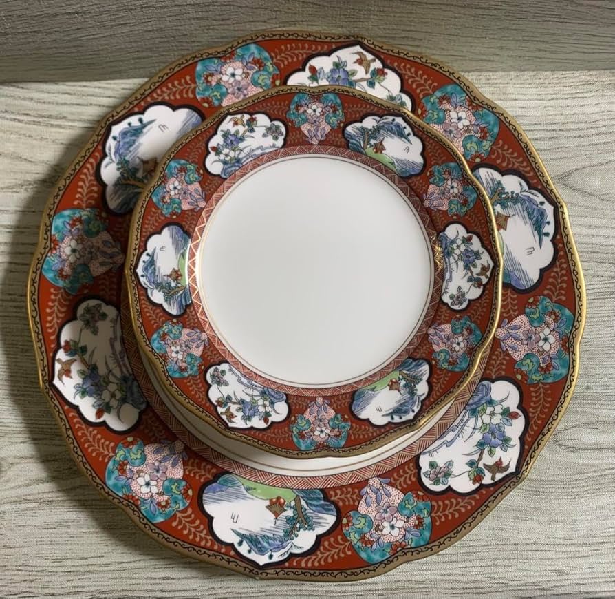 Amazon.co.jp: MIKASA KOIMARI ミカサ 古伊万里 金彩プレート大皿1枚中