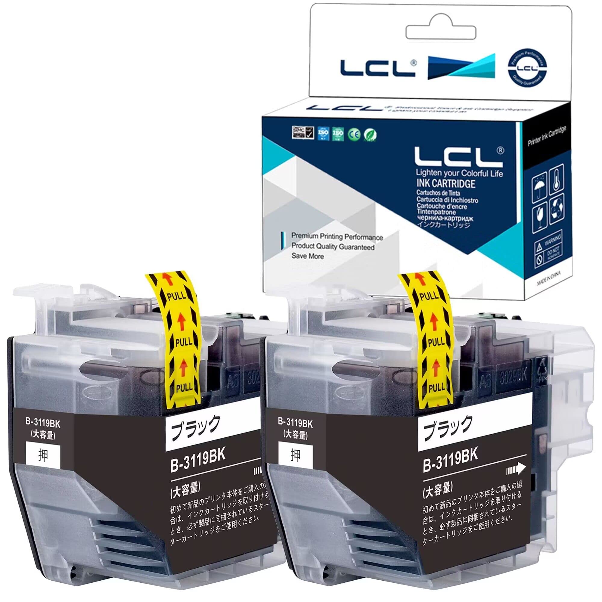 Amazon.co.jp: LCL ブラザー用 Brother用 LC3119 LC3119BK（2パック