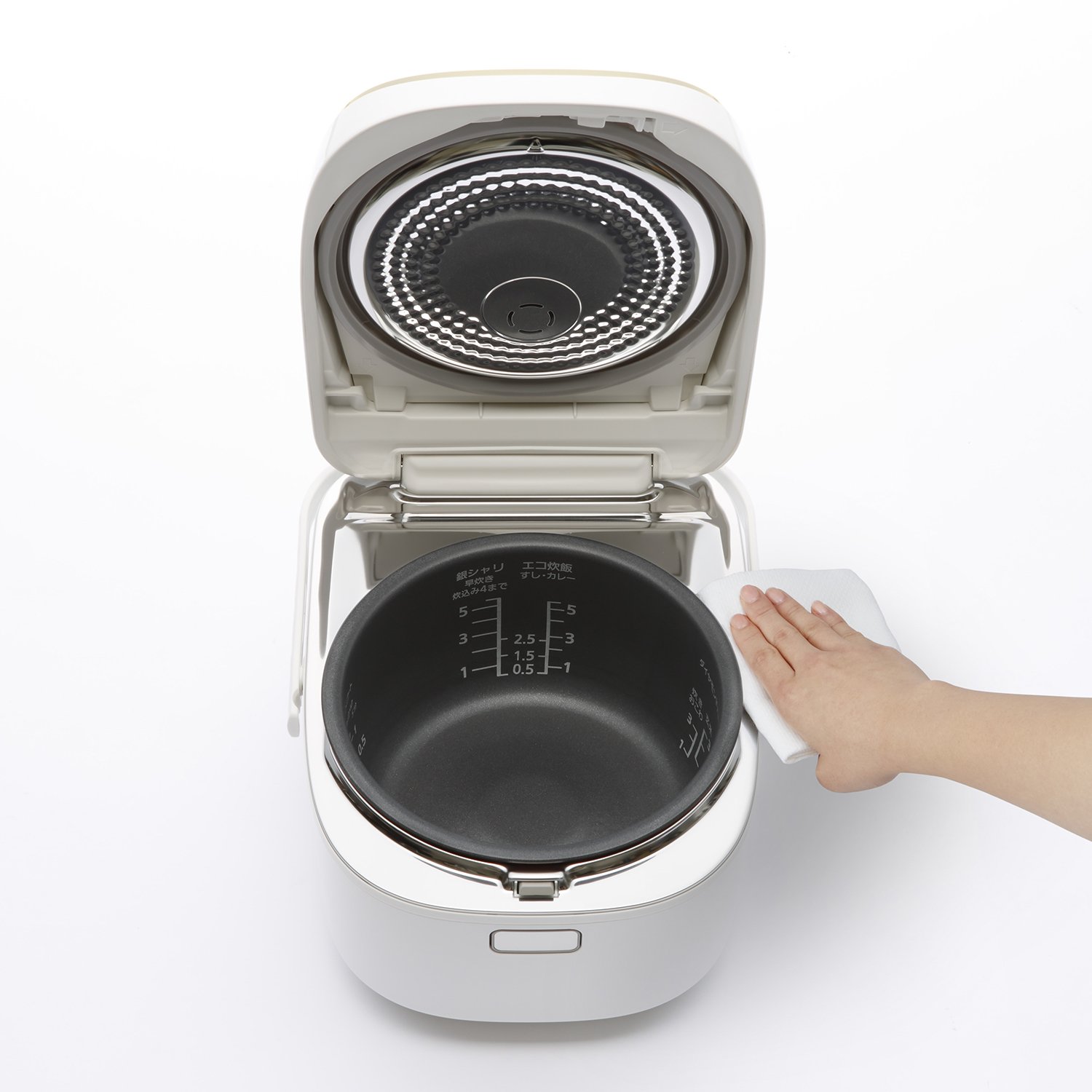 Amazon | パナソニック 炊飯器 5.5合 IH式 大火力おどり炊き スノー