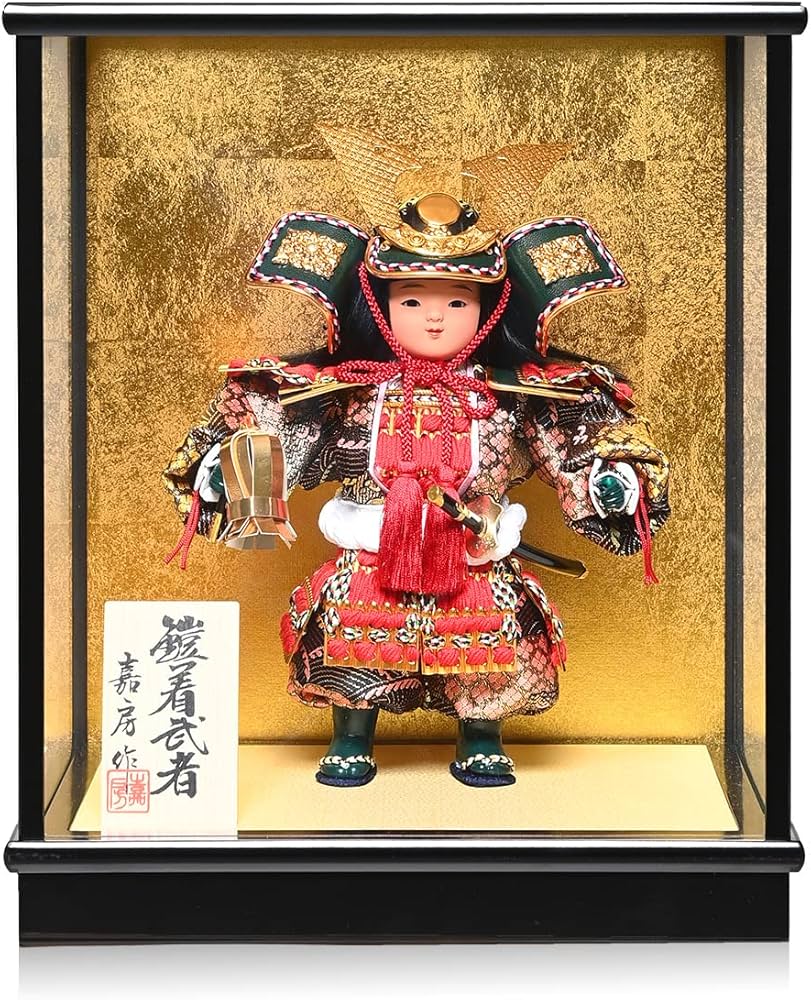 Amazon | 【武者人形】5号鎧武者 采配：嘉房作【五月人形】【ご進物