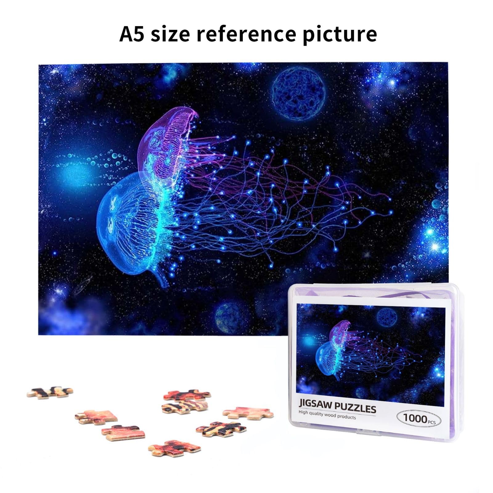 Amazon.co.jp: クラゲ 星 1000ピース ジグソーパズル 大人用 木製