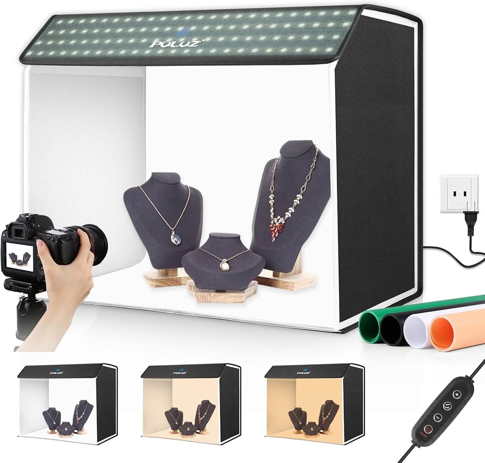 Amazon | PULUZ 撮影ボックス 60×50×40cm 撮影ブース 折り畳み 物撮り