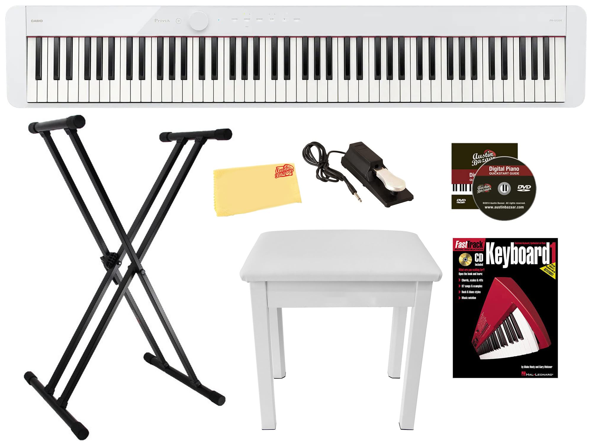 Amazon.com: Casio Privia PX-S1100 Digital Piano - White Bundle