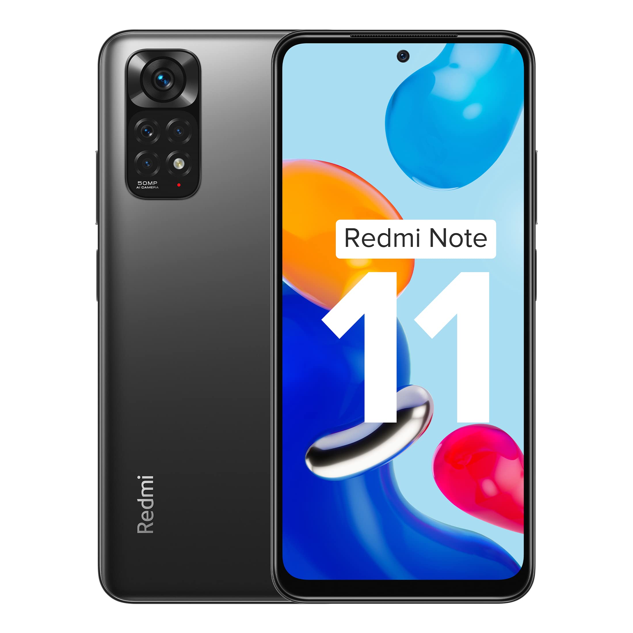 Redmi Note 11 (Space Black, 4GB RAM, 64GB Storage)|90Hz FHD+