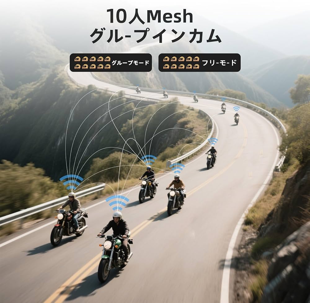 Amazon.co.jp: EJEAS バイク インカム X10 インカムバイク用 音楽