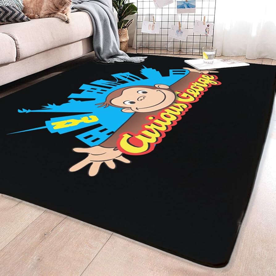 Amazon | おさるのジョージ カーペット ラグマット 絨毯 足元マット