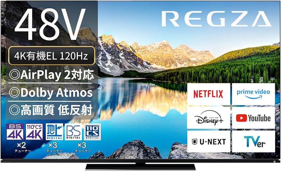 Amazon | REGZA テレビ 48インチ 4K 有機ELテレビ 48X8900L 4K