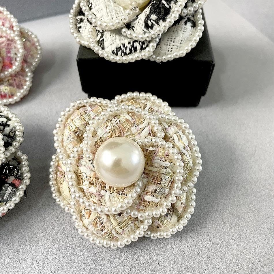 Amazon.co.jp: レディース ブローチ 花柄 コサージュ ベージュ