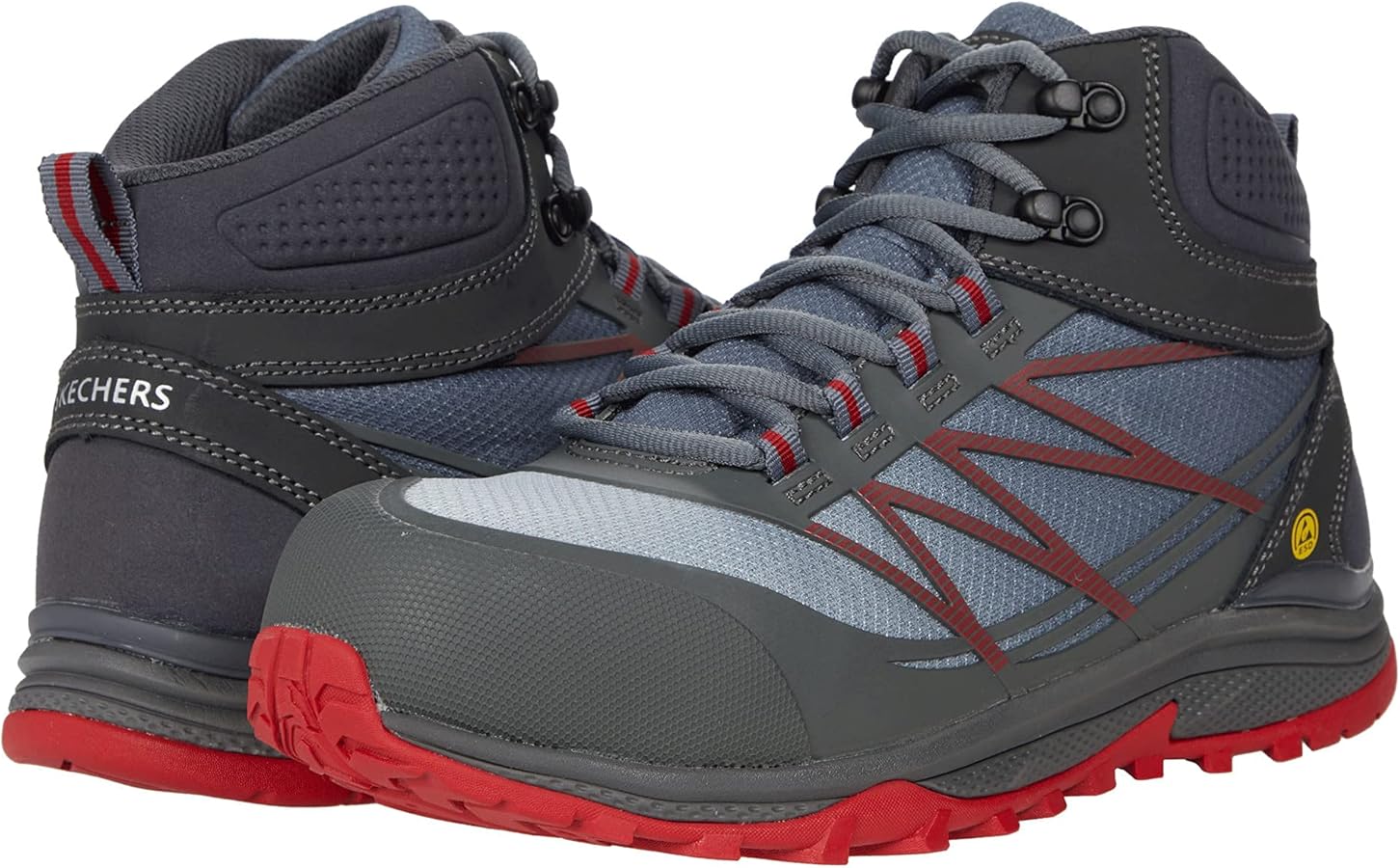 Amazon.com: Skechers Puxal - Firmle ESD Composite Toe Gray/Red 12