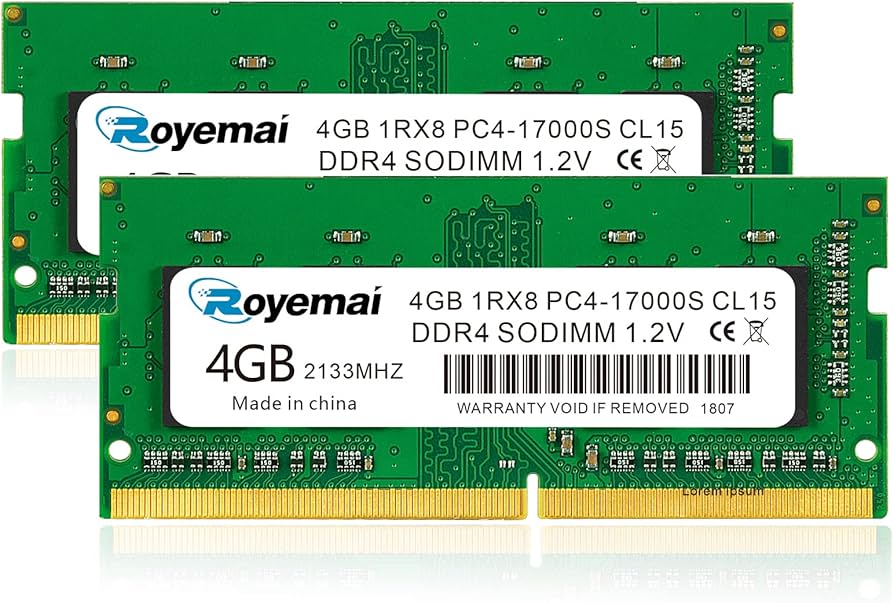 8GB PC4-17000 DDR4 2133 2X4GB RAM PC4 17000S 2133MHZ Sodimm 1Rx8