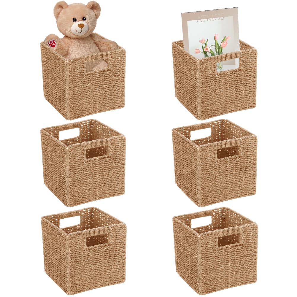 Amazon.com: Ukontagood 6 Pack 8.7 Inch Wicker Baskets, Hand Woven