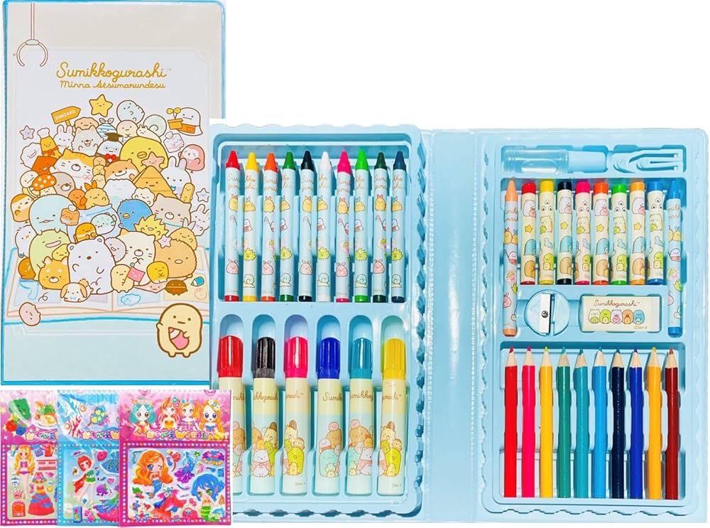 Amazon.co.jp: すみっコぐらし ブック型 文房具セット 42種類 お絵かき