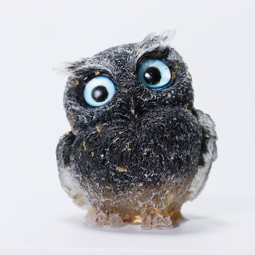Amazon.co.jp: RemeeHi ふくろう 置物 天然石 樹脂 ミニ梟 フクロウ 梟