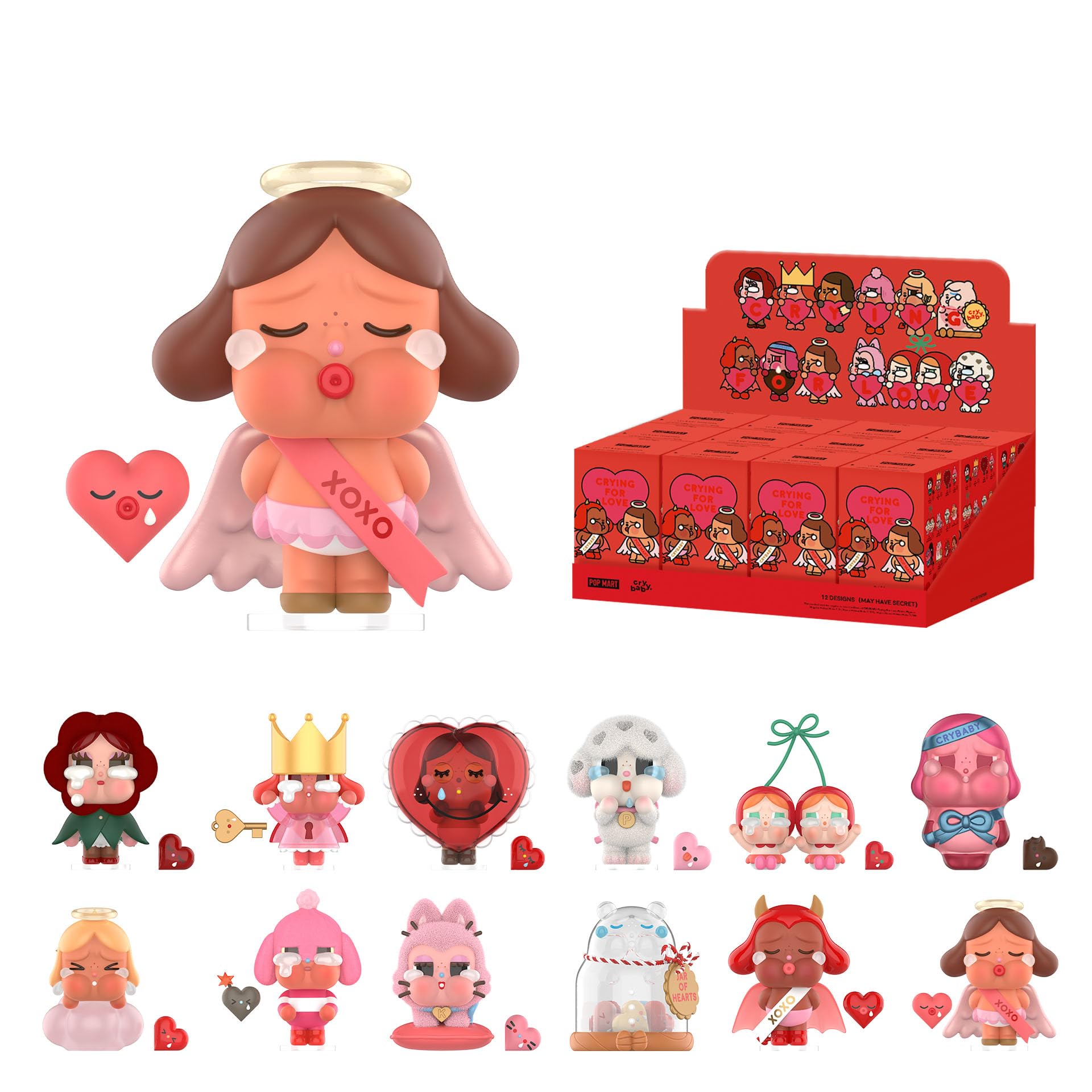 Amazon.com: POP MART Crybaby Crying for Love Series Figures, 12PCs