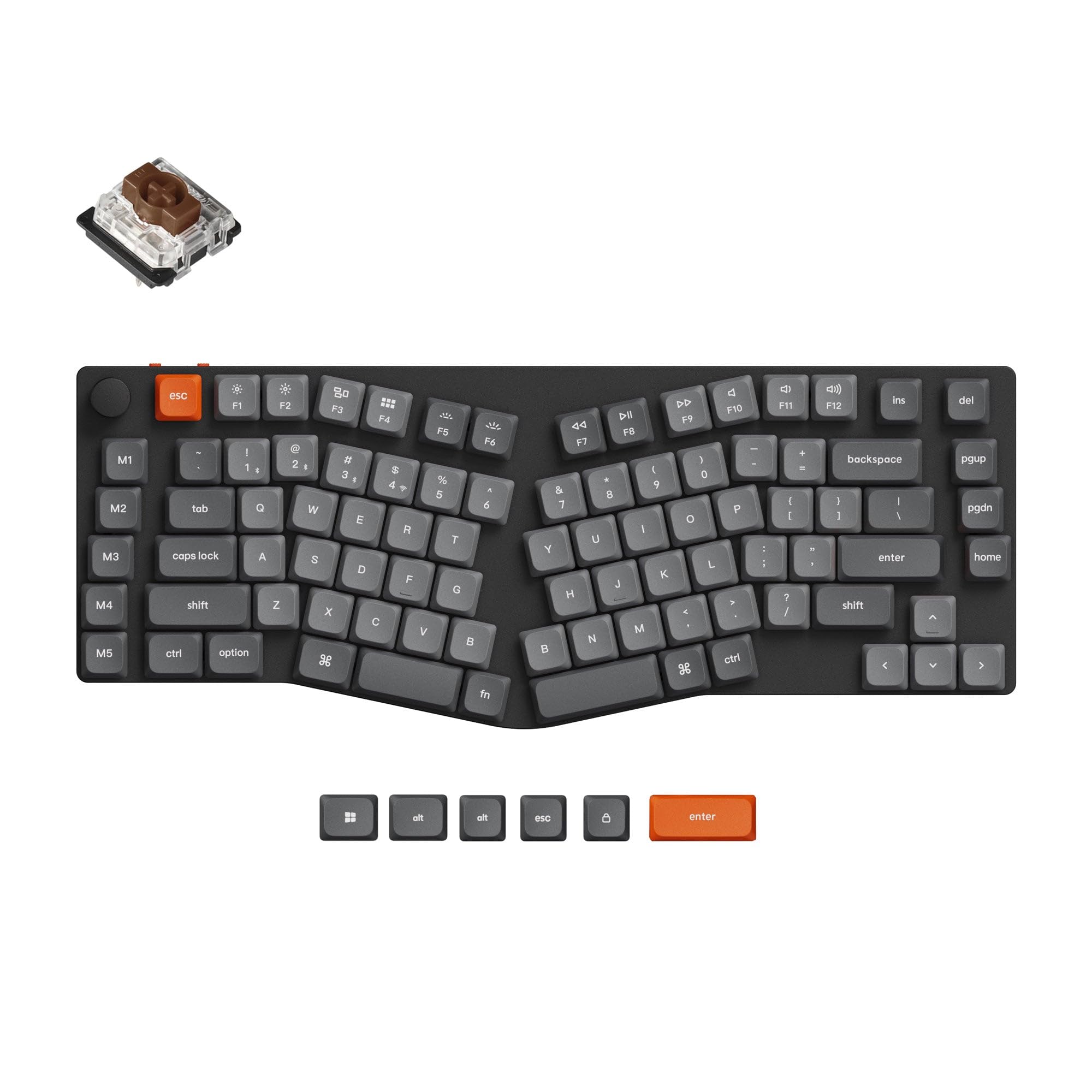 Amazon | Keychron キーボード K15 Max 75% Aliceレイアウト QMK