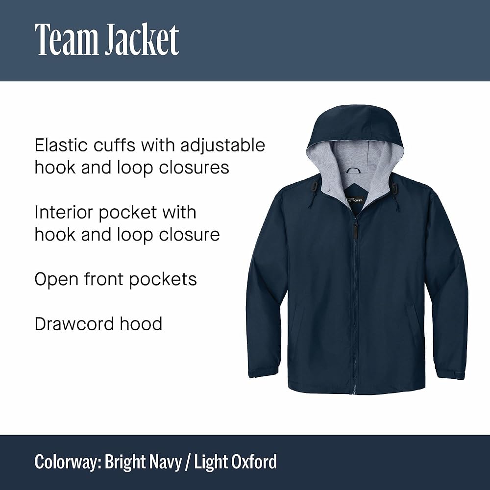 Port Authority Team Jacket JP56, Bright Navy/Light Oxford, X-Small