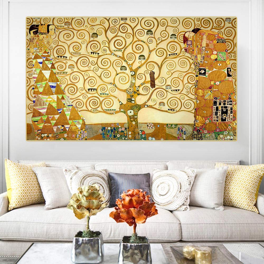 Amazon.co.jp: グスタフクリムトポスター《生命の木、1909年》有名な
