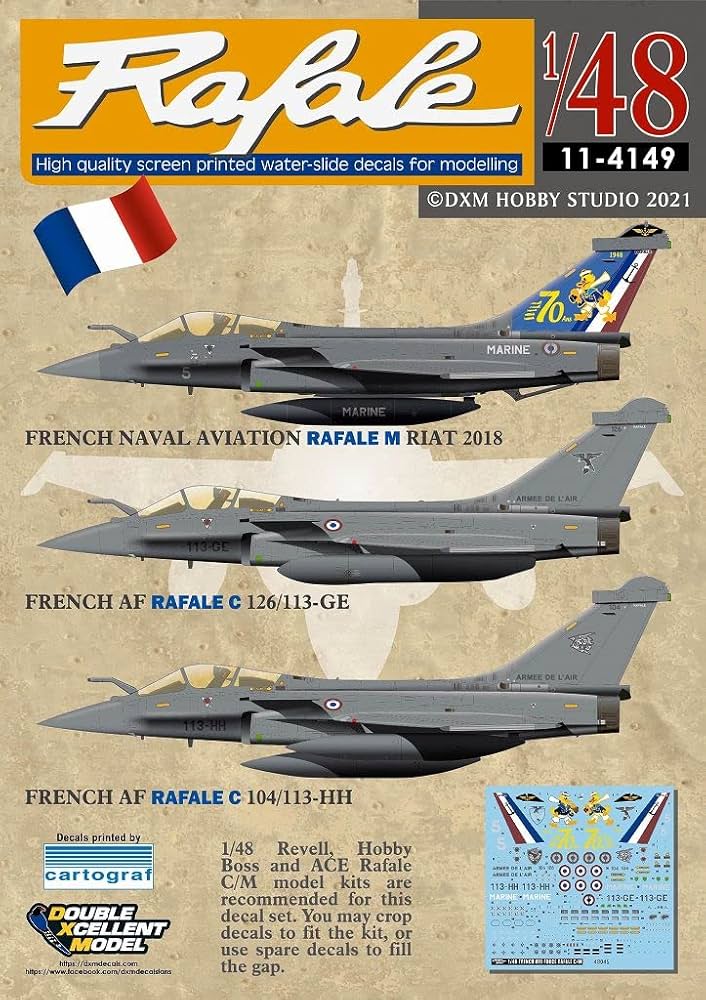 Amazon | DXMデカール 11-4149 1/48 フランス空軍・海軍航空隊