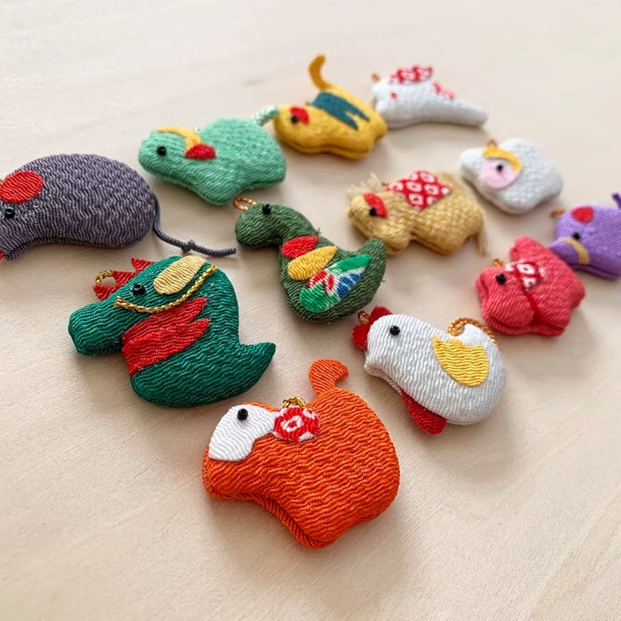 Amazon.co.jp: 十二支・干支◇ちりめん細工 十二支 1個 12支 寅 とら