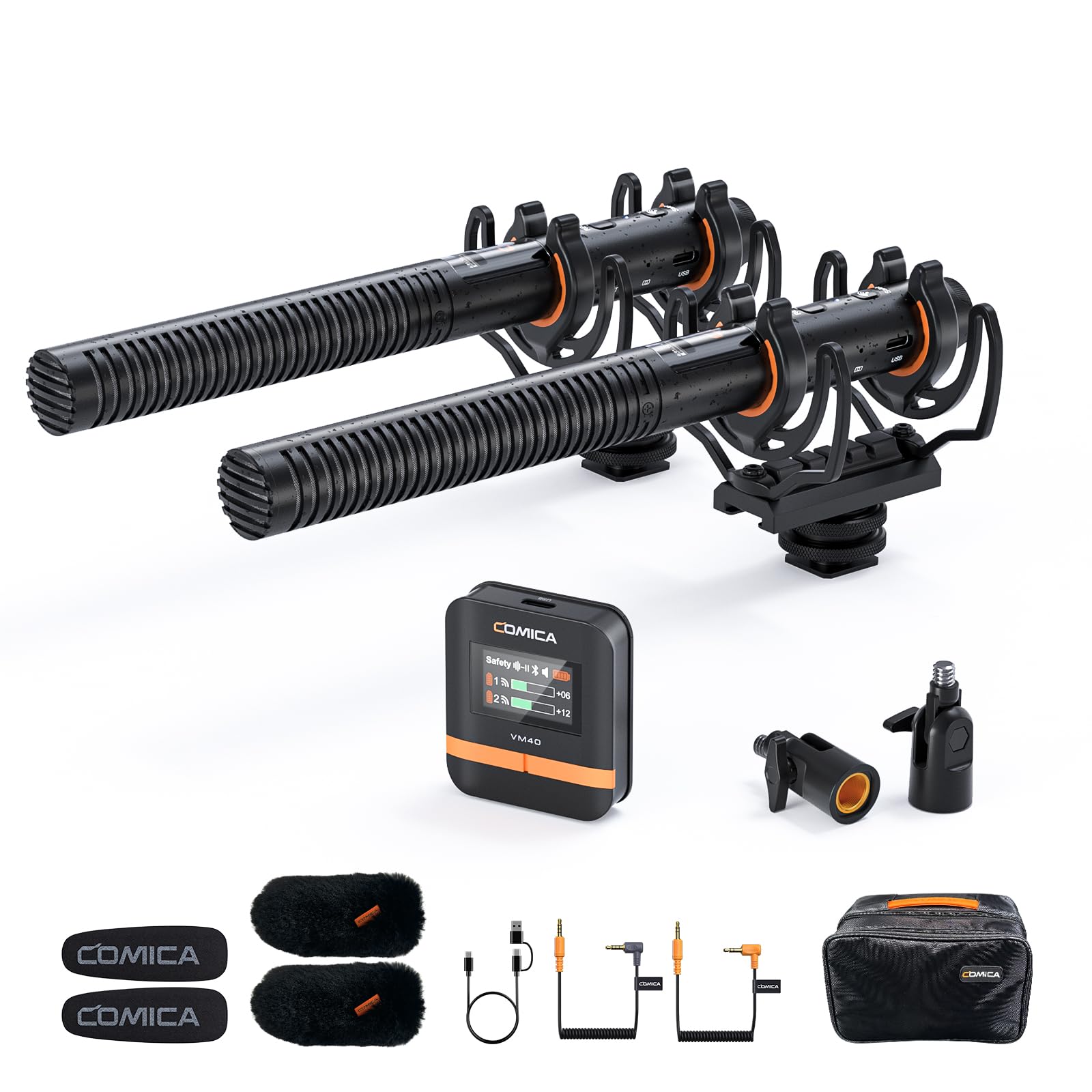Amazon.com : COMICA VM40 Dual-Channel Shotgun Microphone with
