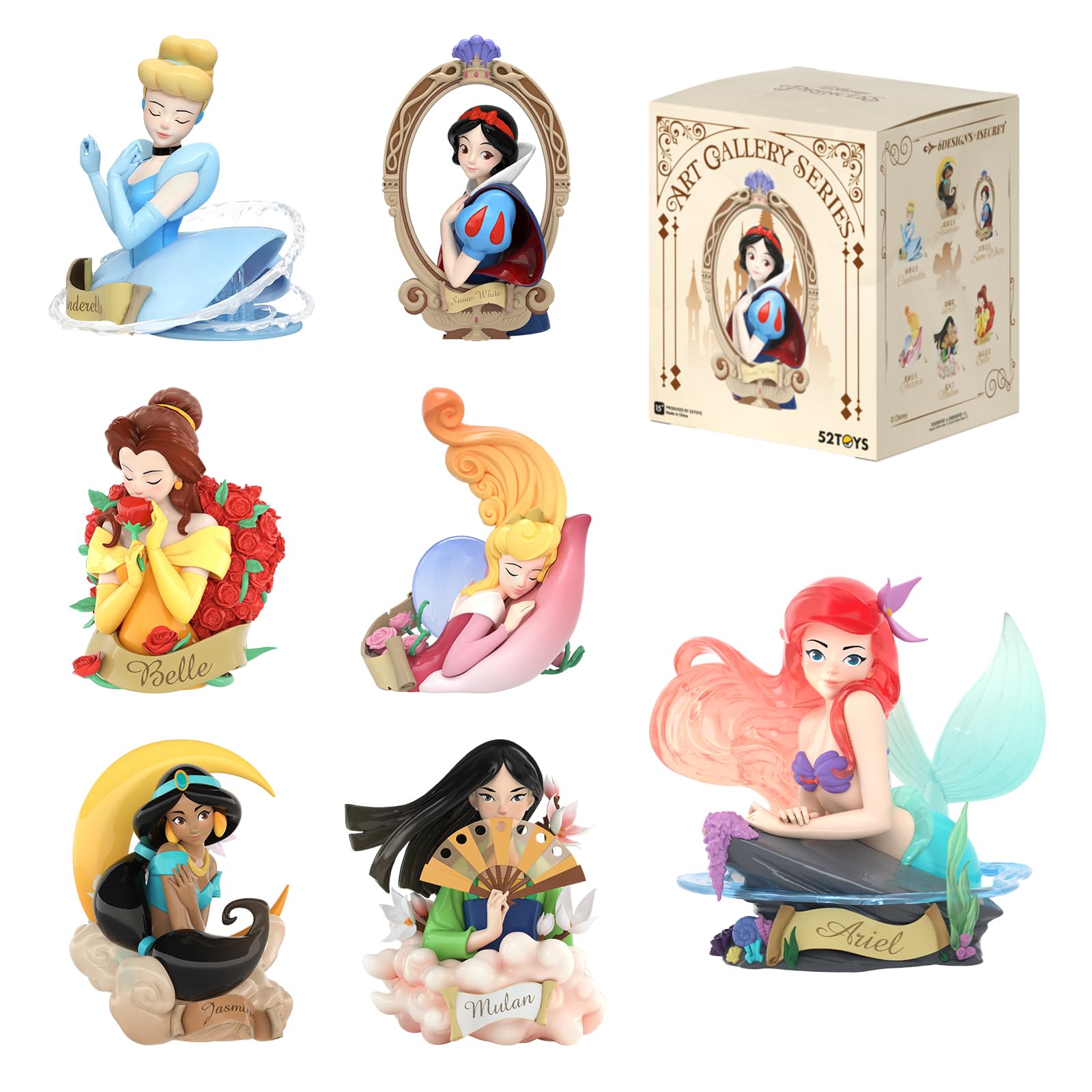 Amazon.co.jp: 52TOYS BLINDBOX DISNEY PRINCESS Art Gallery シリーズ