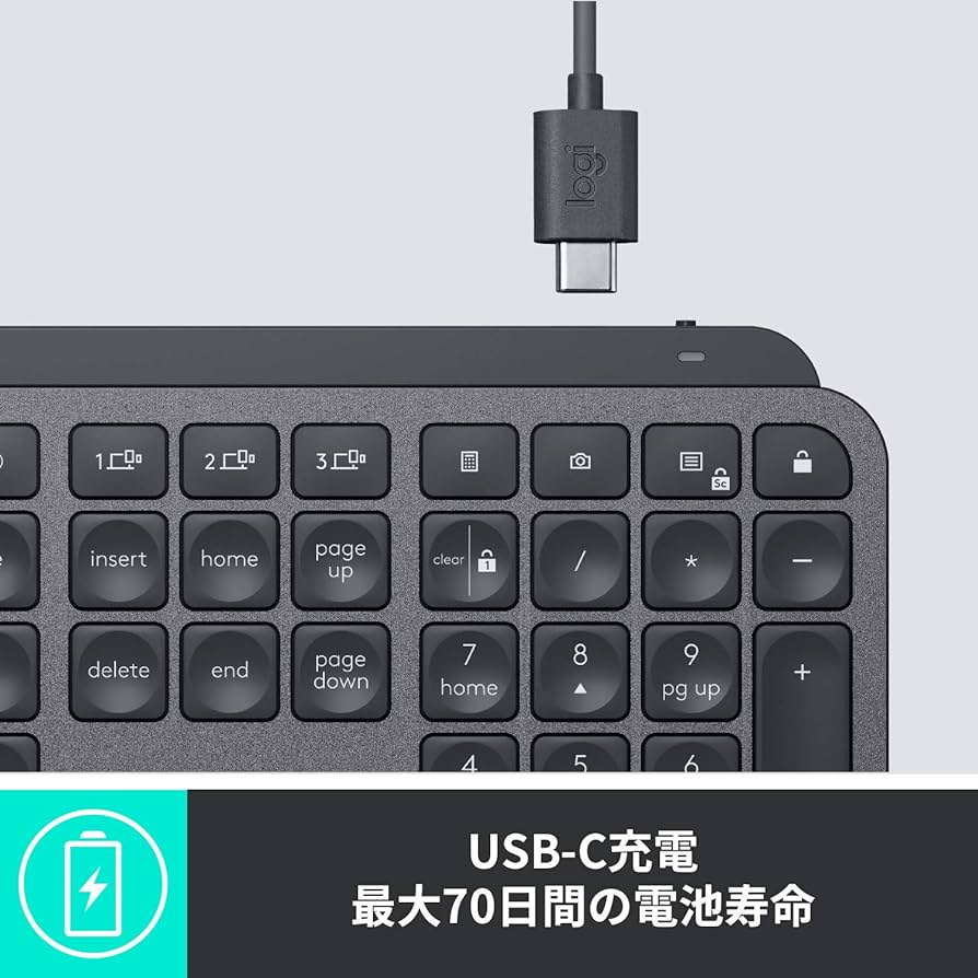 Amazon.co.jp: Logitech KX800 MX Keys Advanced Wireless Keyboard